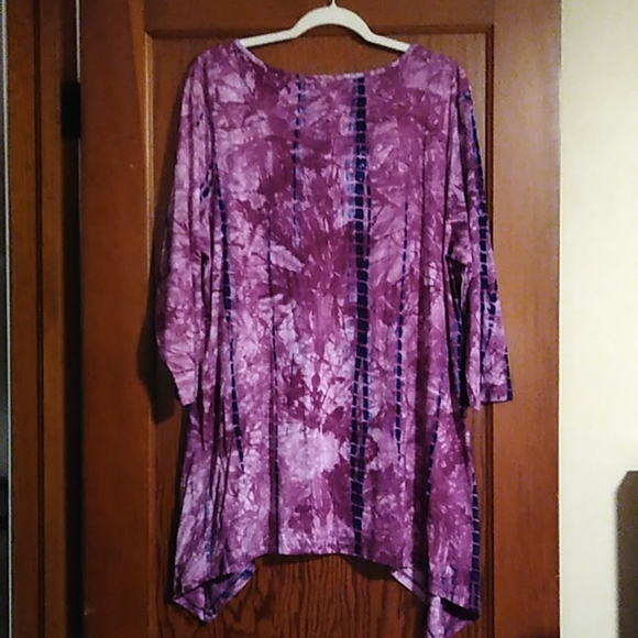 Women's plus size tye dye 3/4 sleeve Avenue top NWT - Picture 6 of 6